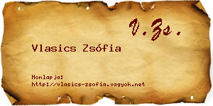 Vlasics Zsófia névjegykártya