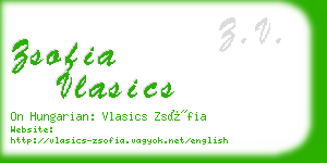 zsofia vlasics business card